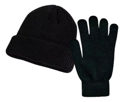 Set Invierno: Gorro Beanie + Guante De Lana