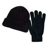 Set Invierno: Gorro Beanie + Guante De Lana