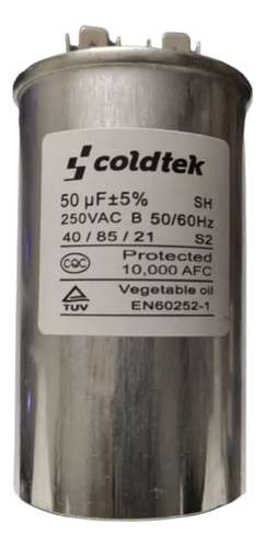 Capacitor De Trabajo 50mf Aluminio 250v Motores Bombas Y Mas