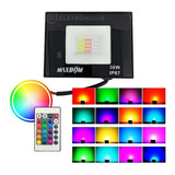 Refletor Holofote Rgb 50w Led 16 Cores Controle 609713