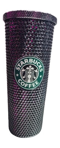 10 Vasos Térmicos Tipo Starbucks Vibrantes Doble Pared 24oz