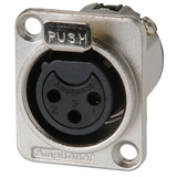 Plug Amphenol Xlr Femea Painel 3p Ac3fpz (001349)