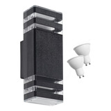 Aplique Exterior Bidireccional Aluminio Box Duo Con Leds 7w 