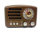 Radio Am Fm, Bocina Bluetooth Maiz Bc154bt Marrón Vintage 