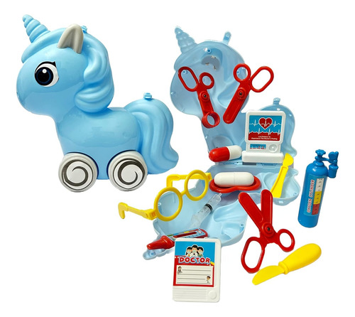 Set Maletin Unicornio Doctor Y Tienda De Mascotas Didactico