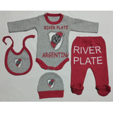 Conjunto De Bebe River Body Gorro Babero Pantalon