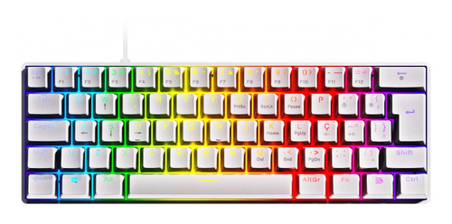 Teclado Mecanico Gamer Pcyes Zot Branco 60%