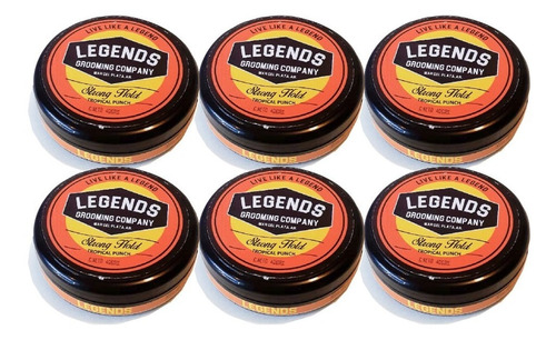 Pomada Fijacion Fuerte De 40gr Legends X6 Combo Barberia  