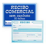 Talão Recibo Comercial Sem Canhoto 10x15cm 50 Folhas