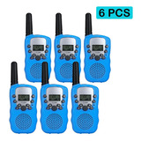 Walkie Talkie Set De 6 Radios Para Niños Con Alcance De 2 Km