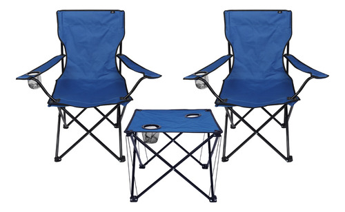 Set Mesa Y Sillas Plegables De Camping