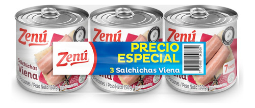 Salchicha  Viena Zenu X 3 Unidades Precio Especial