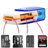 Leitor Usb Gravador Adaptador Cartão Memória Sd Micro Sd