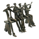 Adorno Con Figura De Banda, Estatua De Músico, Sala De Estar