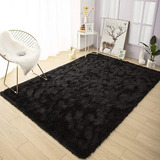 Tapete 2,00x1,50 Sala Quarto  Casa Laura Enxovais Felpudo Super Macio Shaggy Preto