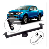 Kit Tiron De Arrastre + Cople Lengueta Con Bola + Seguro Con Llave Mitsubishi L200 Hitch Remolque 2016 2017 2018