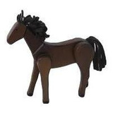 Brinquedo Educativo Cavalo Articulado Em Madeira 3 Anos +