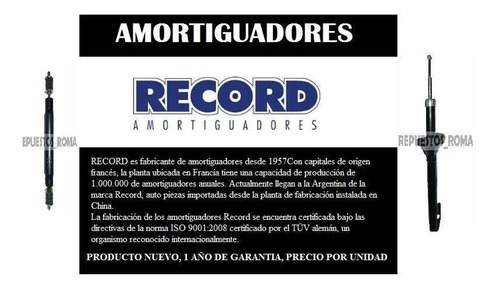 Kit Amortiguadores Record Delantero Chevrolet Chevy Foto 2