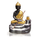 Golden Buddha - Quemador De Incienso Con 10 Conos De Inciens