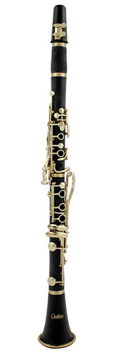 Clarinete Custom Bb Abs 17 Chaves Douradas + Estojo . Loja !