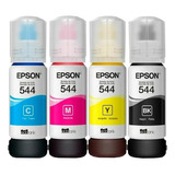 Kit 4 Tintas Epson T544 Ecotank Tinta Continua 