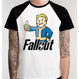 S/ Frete Camiseta Raglan Blusa Camisa Fallout Jogo Rpg Game