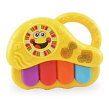 Piano Interactivo Con Luces Y Sonido Ok Baby Color Amarillo