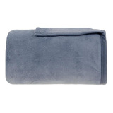 Cobertor Buddemeyer Aspen Cor Azul Com Design Liso De 250cm X 240cm