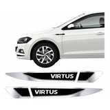  Emblema Adesivo Volkswagen Vw Virtus Resinado Cromado Aplique Lateral Res24 Frete Gratis Fgc 