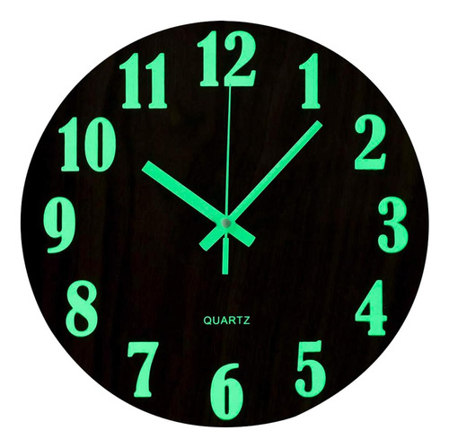 Topkey Reloj De Pared Luminoso De 12 Pulgadas, Diseño Silenc