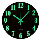 Topkey Reloj De Pared Luminoso De 12 Pulgadas, Diseño Silenc