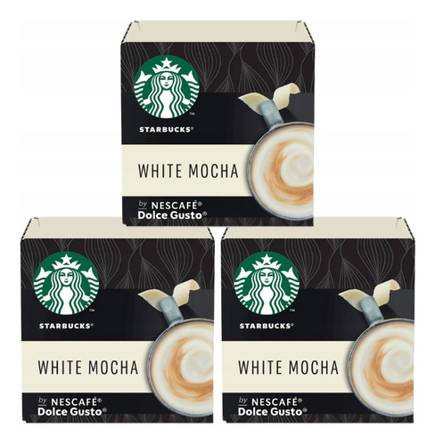 X3 Cajas Starbucks - White Mocha 12 Capsulas Dolce Gusto