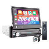 Stereo Pantalla Retractil 7 Pulgadas 1 Din Carplay 2gb 64gb