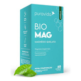 Bio Mag Magnésio Quelato Bisglicinato (60 Softgels) Puravida Sabor Sem