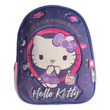 Mochila Hello Kitty Jardín Espalda 12 Pulgadas Wabro Color Violeta Diseño De La Tela Liso