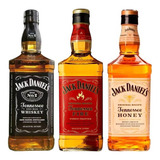 Kit Whisky Jack Daniels 1 Litro Honey - Fire - Old N7