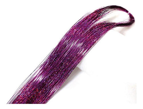 Twinkle Glitter Extensiones De Brillos Hair Tinsel 25 Hilos Color 10 Lila