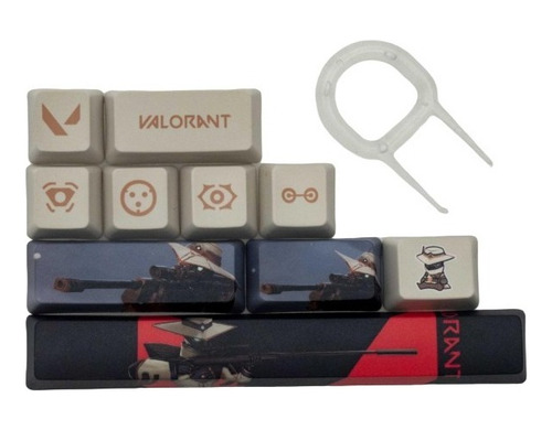 Keycaps Cypher Valorant 10 Teclas + Extractor