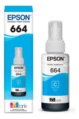 Tinta Epson 664 Negro Original T644 L200 L355 L365