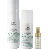 Wella Nutricurls Kit - Sh 250ml + Curlixir + Oil Light 30ml