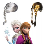 2 Pelucas Frozen Elsa Y Ana Halloween Princesas Disney Mnr 