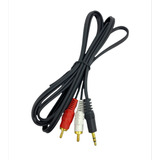 20 Cabo De Audio P2 X 2 Rca Verde Reforçado 1,5m Atacado