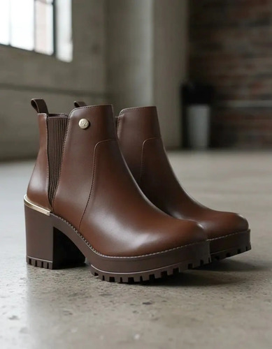 Botines De Tacon Para Dama \u002F Café \u002F Vaqueros | Envío gratis
