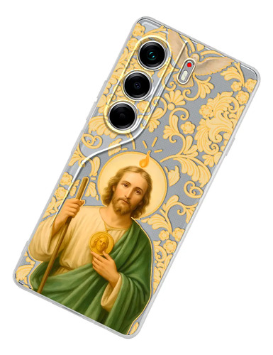 Funda Para Tecno San Judas Tadeo Espiritu Santo Anticaídas