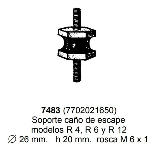 Sop Caño De Escape Renault R4 / R6 / R12 7483