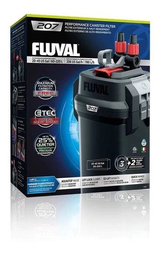 Filtro Canister Fluval 207 Para Acuarios De 220 L Peces Acua Voltaje 110v