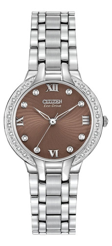 Citizen Dama 28 Diamantes Em0120-58x Eco Drive Solar 