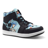 Tenis Azul Rei Ayanami Evangelion Anime Bota Hi Top