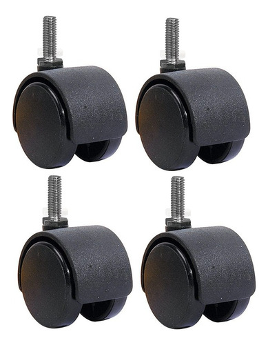 4 Ruedas Para Mueble Mesa Giratorias 50mm Con Rosca