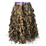 Cabelo Cacheado Morena Iluminada Limpo Humano 60/65cm 150gr